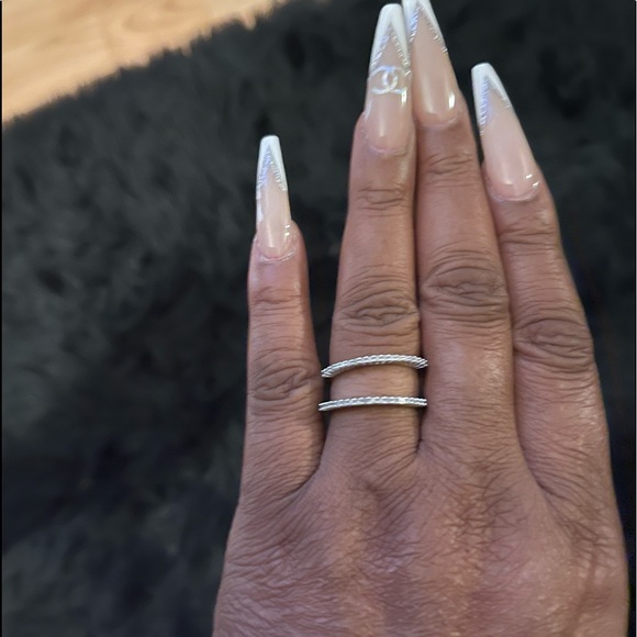 🆕💍 NEW IN BOX 0.36 CARAT WEIGHT THIN STERLING SILVER DIAMOND💎ANNIVERSARY BAND - Picture 10 of 14